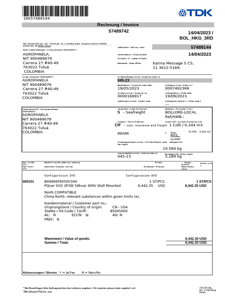 Factura Sice Proforma | PDF