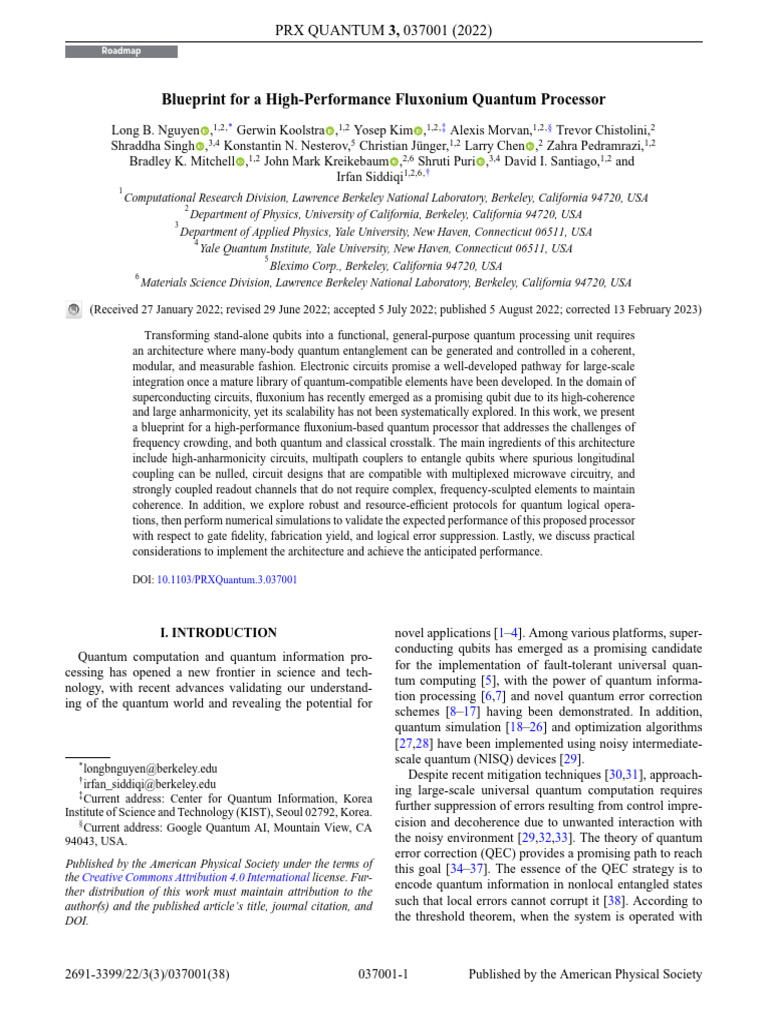 Blueprint for High Performance QP | PDF | Quantum Computing | Physical ...