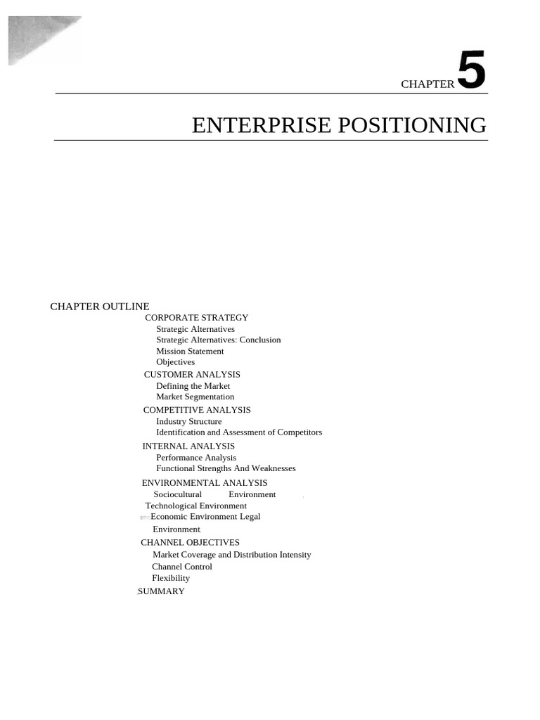 Enterprise Positioning Strategies Guide | PDF | Competitive Advantage ...
