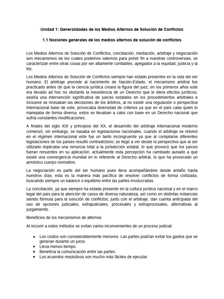 Medios Alternos de Solución de Conflictos | PDF | Arbitraje | Juez