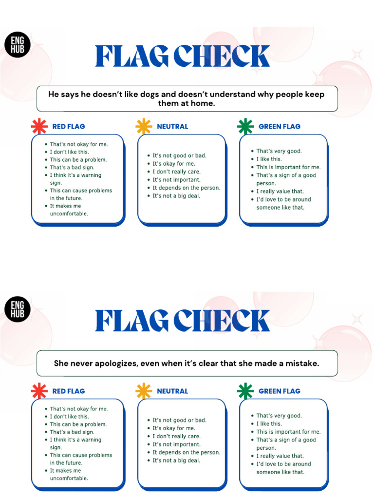 Flag Check - Conversation Class | PDF