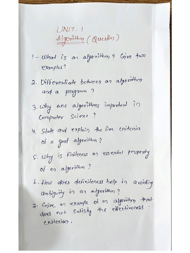 ALGO (Unit-1) Imp Que | PDF