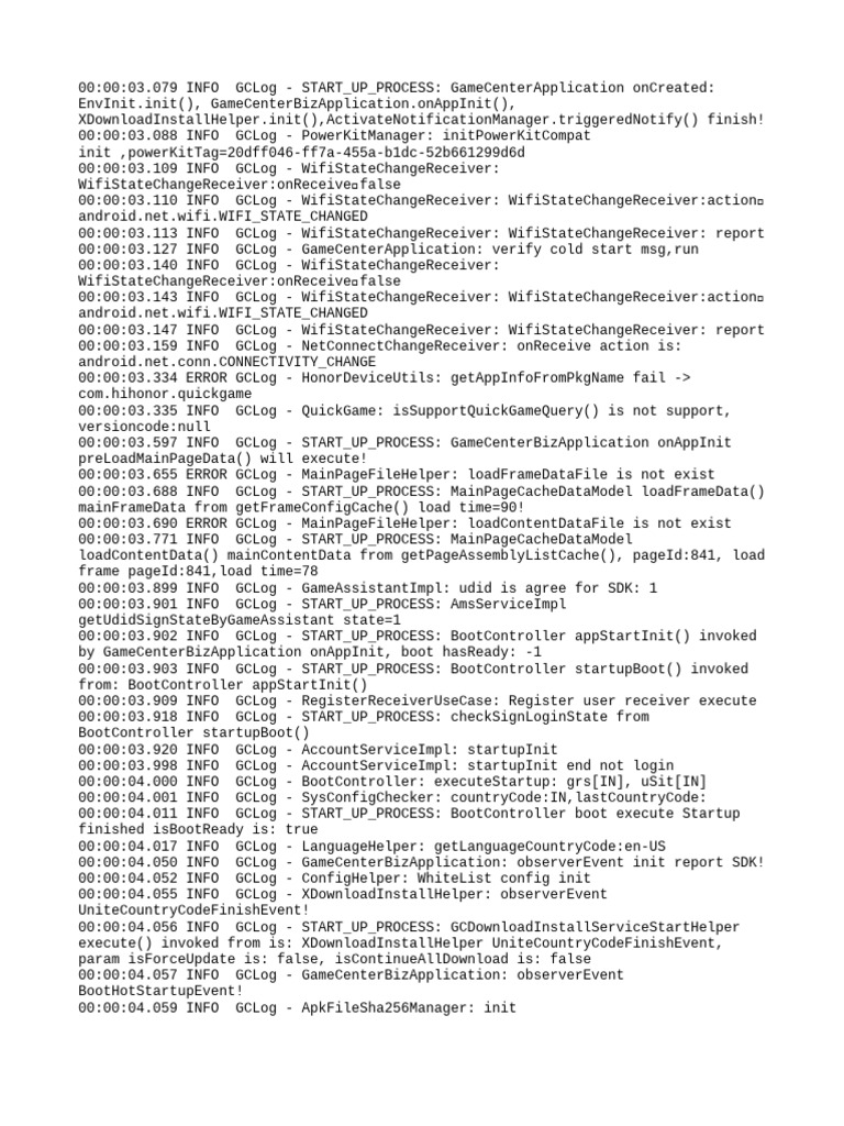 GameCenter Application Startup Log | PDF | Computing | Software Engineering