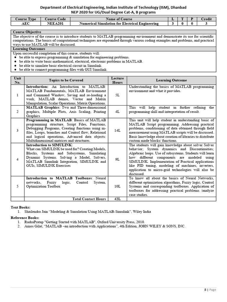 Numerical Simulation LP | PDF | Matlab | Computer Programming