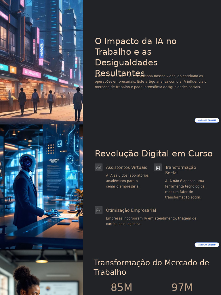 Impacto da IA no Trabalho e Desigualdades | PDF | Inovação | Brasil