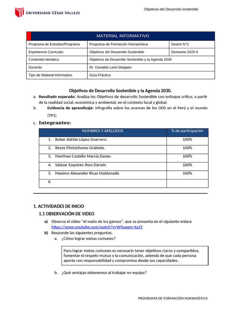 Objetivos de Desarrollo Sostenible 2025 | PDF | Sustentabilidad ...