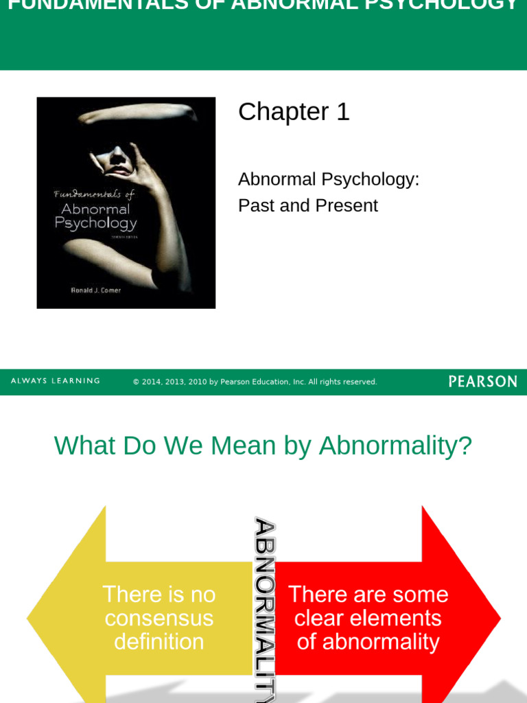 Abnormal Psychology Overview and Treatment | PDF | Abnormal Psychology ...