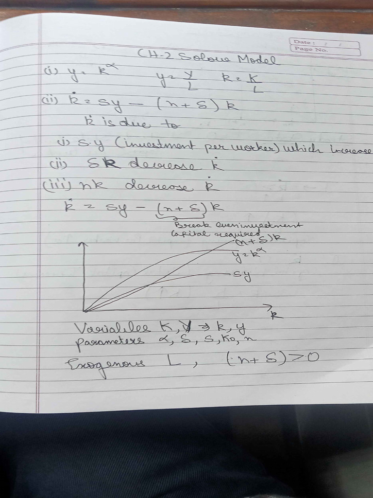CH 2 Solow Model Notes | PDF