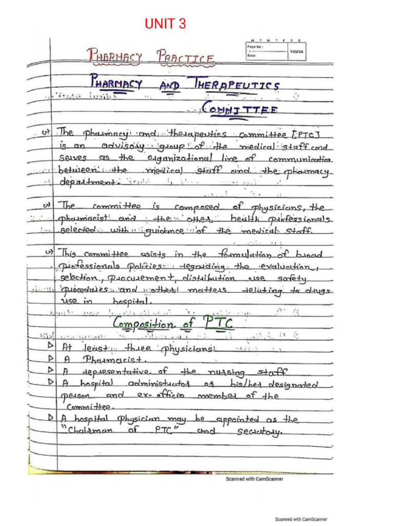 Handwritten PRP U 3 NOTES | PDF