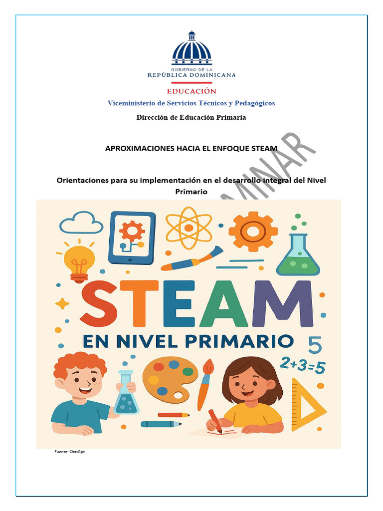 Implementación del Enfoque STEAM en Primaria | PDF | Educación primaria ...