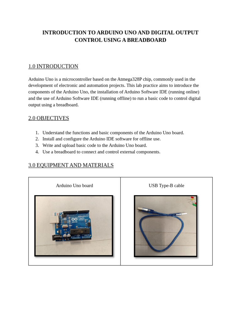 Arduino Uno Digital Output Control Guide | PDF | Arduino | Computer ...