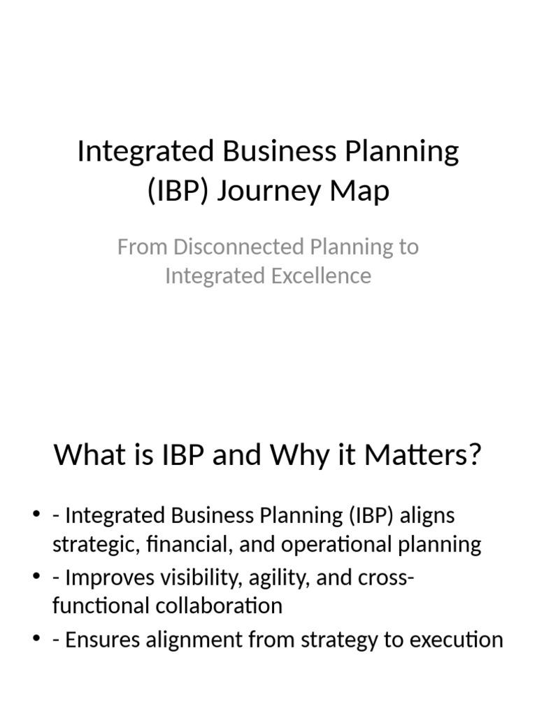 IBP Journey Map Presentation | PDF