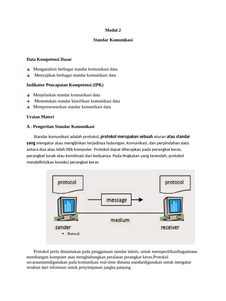 Standar Komunikasi Data dan Protokol | PDF