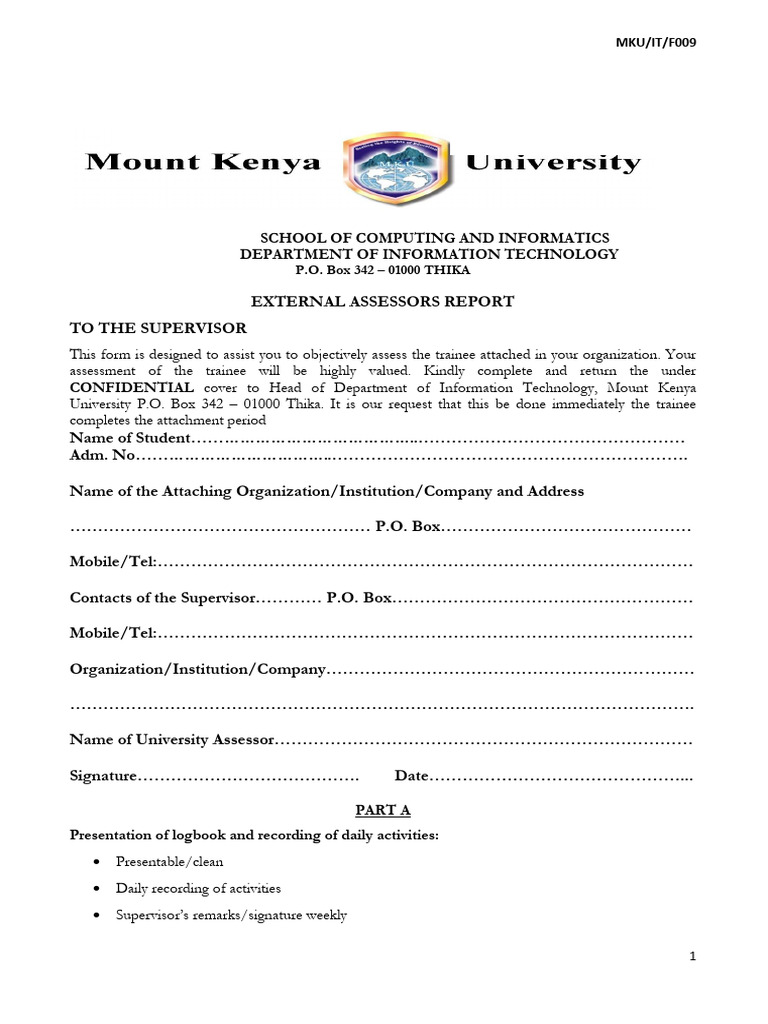 External Assessor's Report Template | PDF | Psychology | Social Psychology