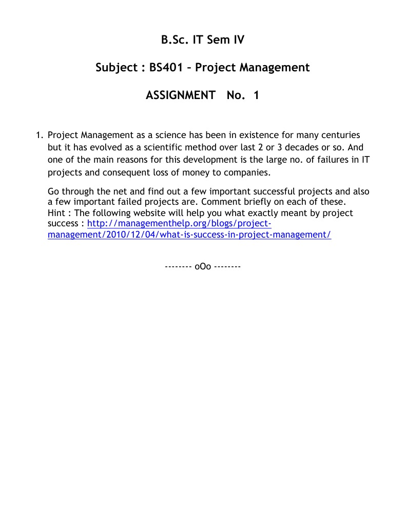 BS401 PM Assignment 1 | PDF