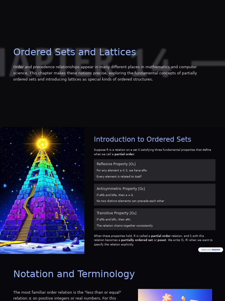 Ordered Sets and Lattices | PDF | Set (Mathematics) | Inequality ...
