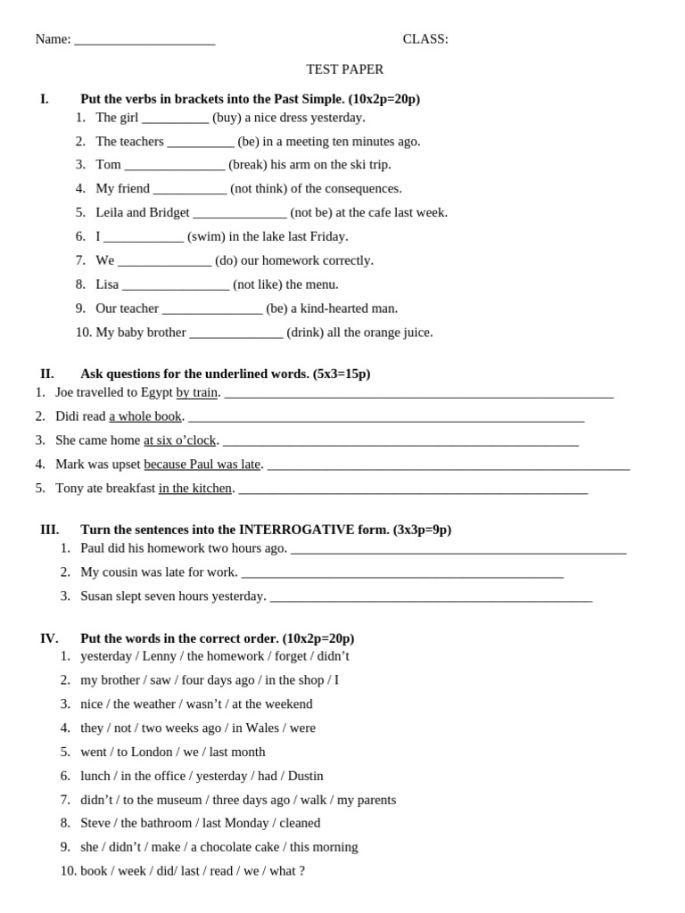 Test Paper | PDF