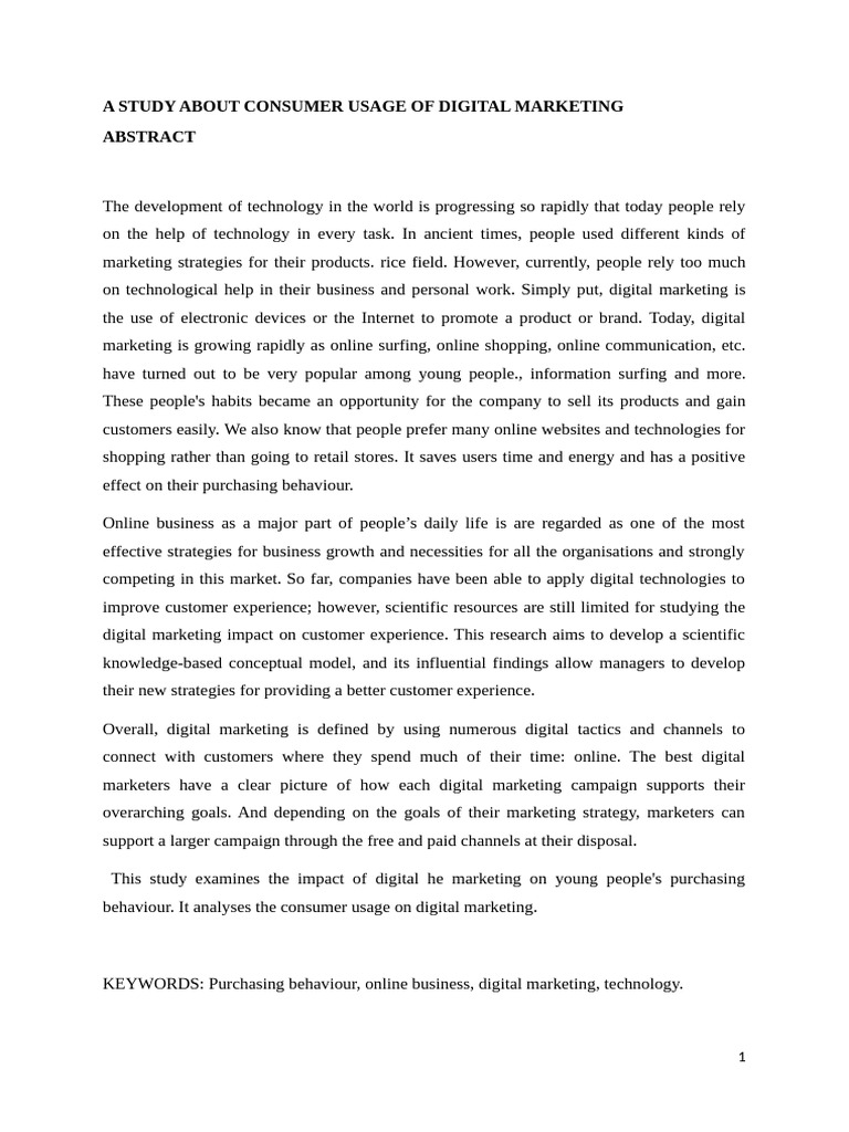 Impact of Digital Marketing on Youth | PDF | Digital Marketing | Marketing