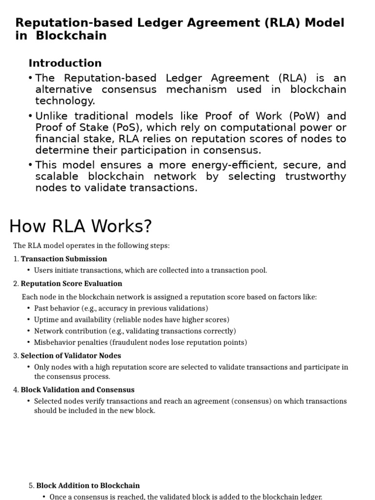 Reputation-Based Ledger Agreement Model | PDF | Distributed Computing ...