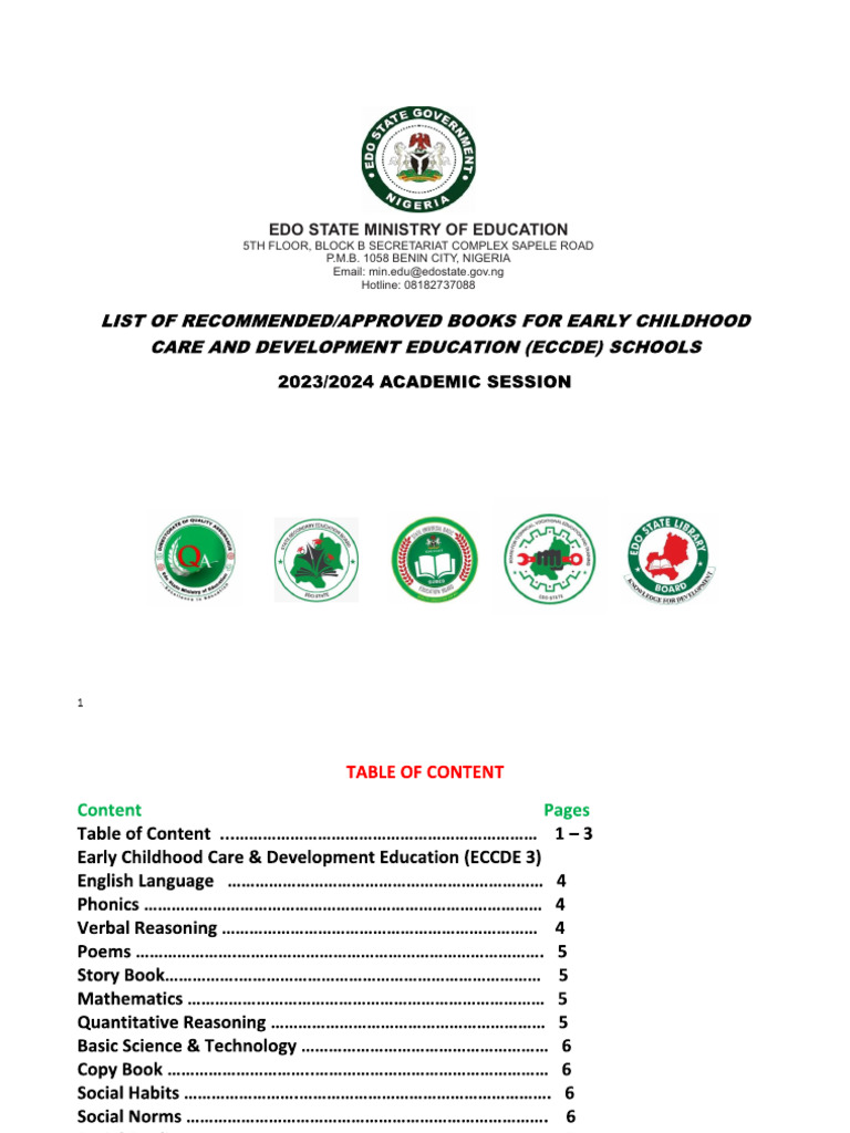 Edo State Ministry of Education Contact | PDF