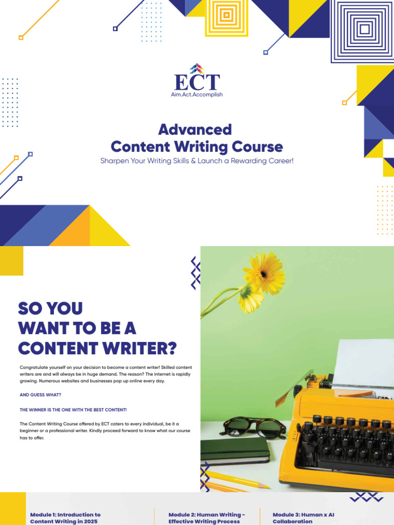 Advanced Content Writing Course Brochure | PDF | Artificial ...
