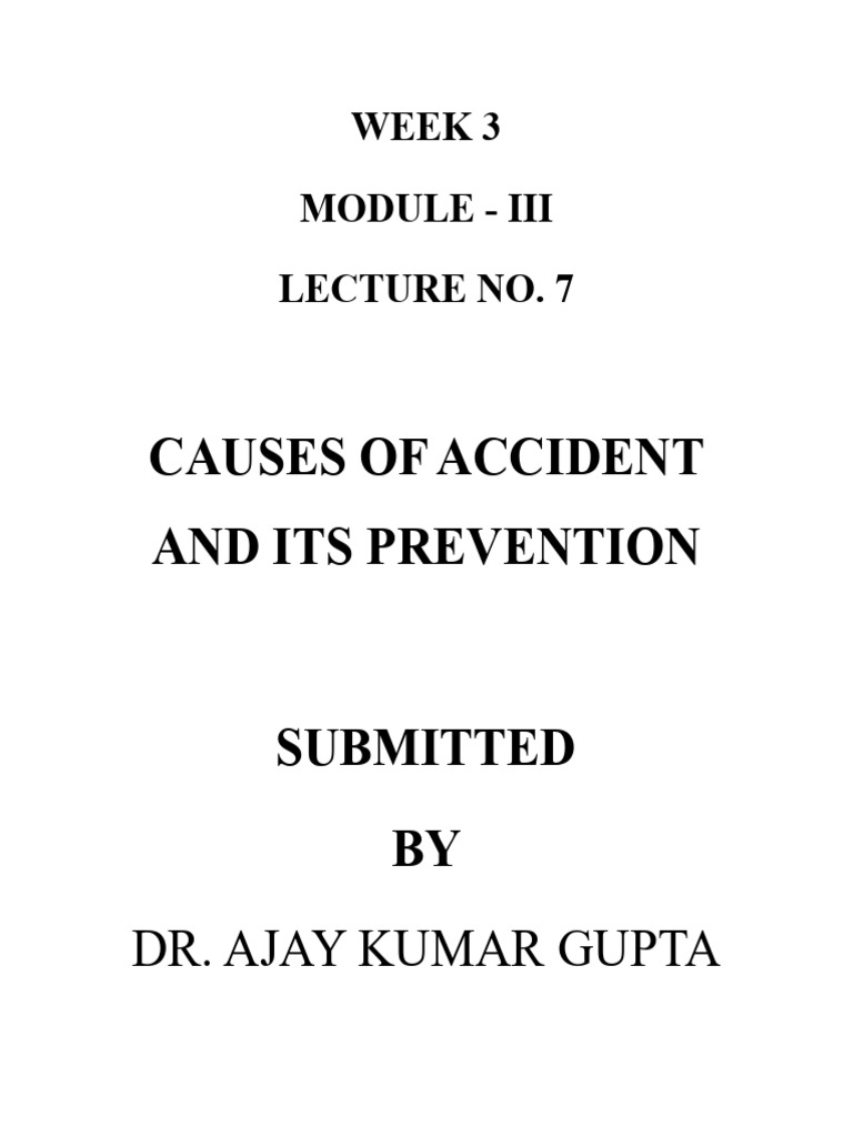 Accident Causes and Prevention Guide | PDF | Risk | Occupational Safety ...