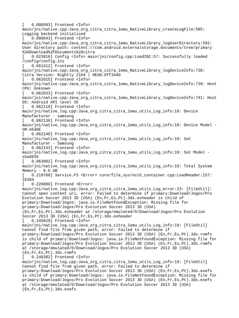 Citra Emulator Log Analysis on Android | PDF | Computer Architecture ...