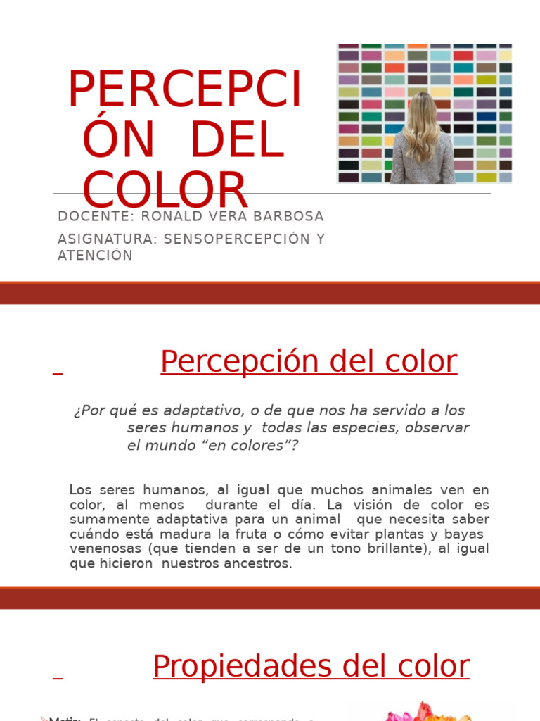 Percepción y propiedades del color | PDF | Color | Percepción visual