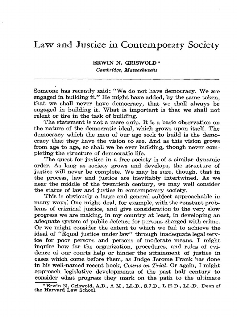 Law and Justice in Modern Society | PDF | Justice | Crime & Violence