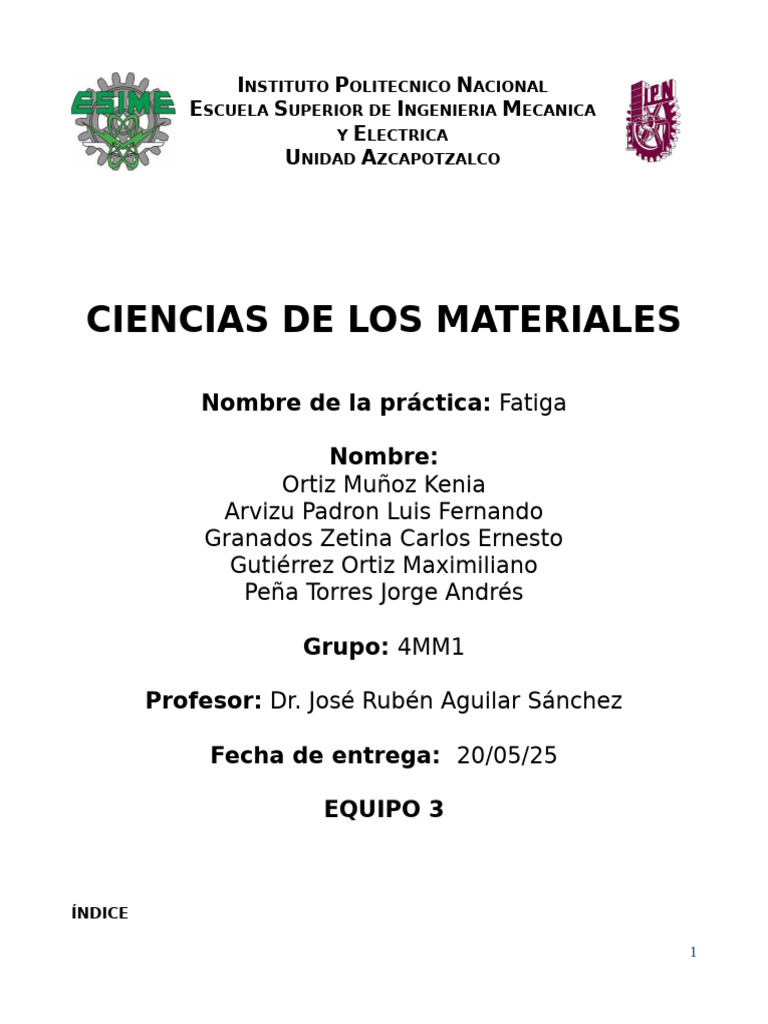 Análisis de Fatiga en Fierro Negro Calibre 23 | PDF | Fatiga (material ...