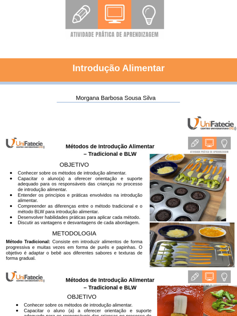 Métodos de Introdução Alimentar: BLW e Tradicional | PDF | Banana