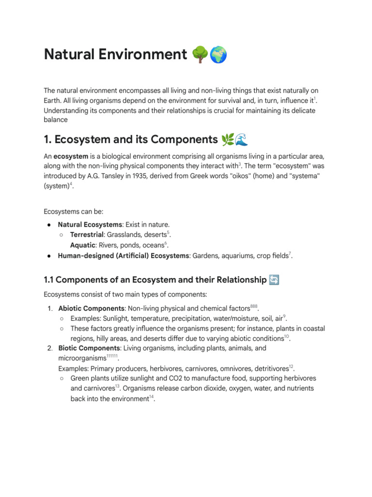 Understanding Ecosystems and Their Components | PDF | Food Web | Ecosystem