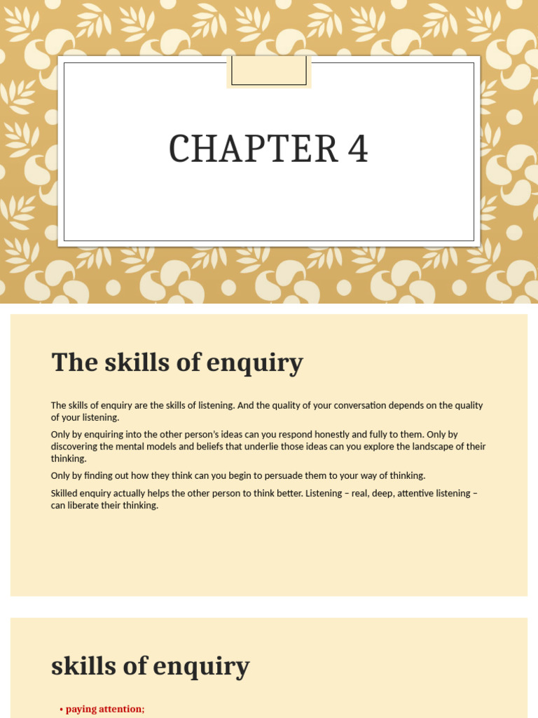 Chapter FOUR - PPTX I | PDF | Thought | Attention