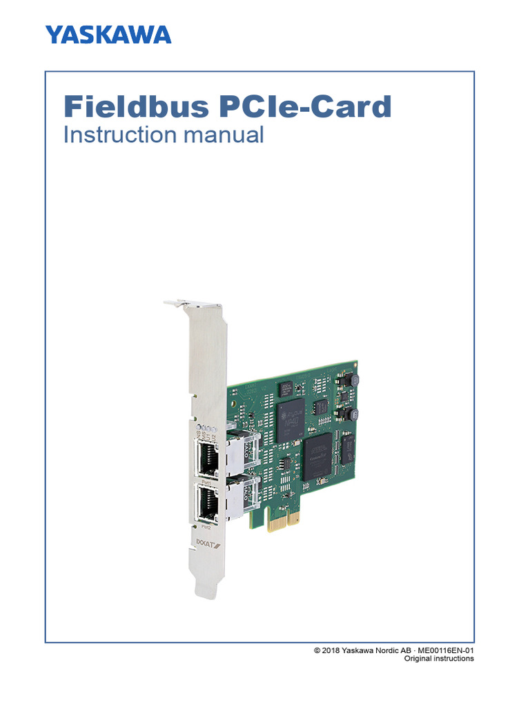 ME00116EN 01 Fieldbus PCIe Card | PDF | Electrostatic Discharge | Input ...