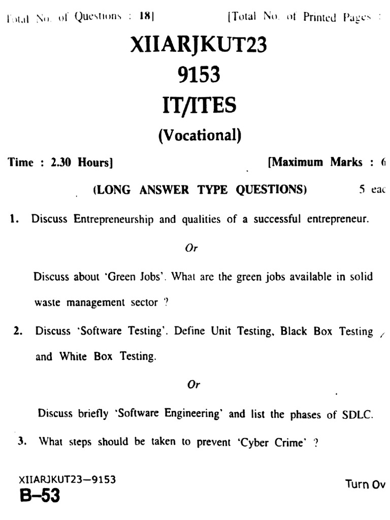 JK Bose Class 12 It Ites 9153 2023 | PDF