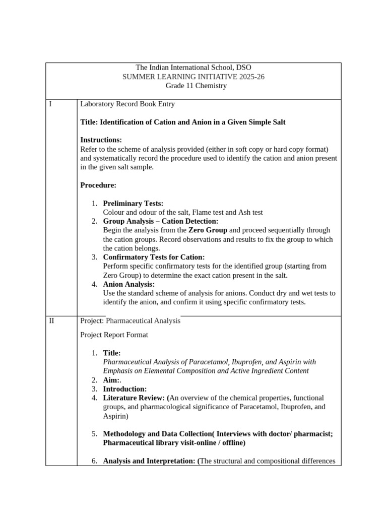 Grade 11 Chemistry Lab Record Guide | PDF | Methodology | Data