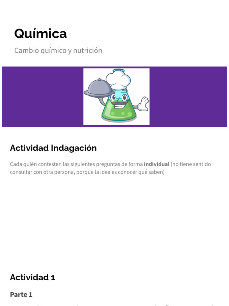 Nutrición y Cambios Químicos en Alimentos | PDF | Nutrientes | Nutrición