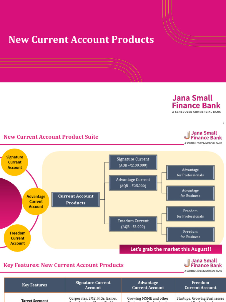 New Current Account Products-August'2025-V2 | PDF | Transaction Account ...