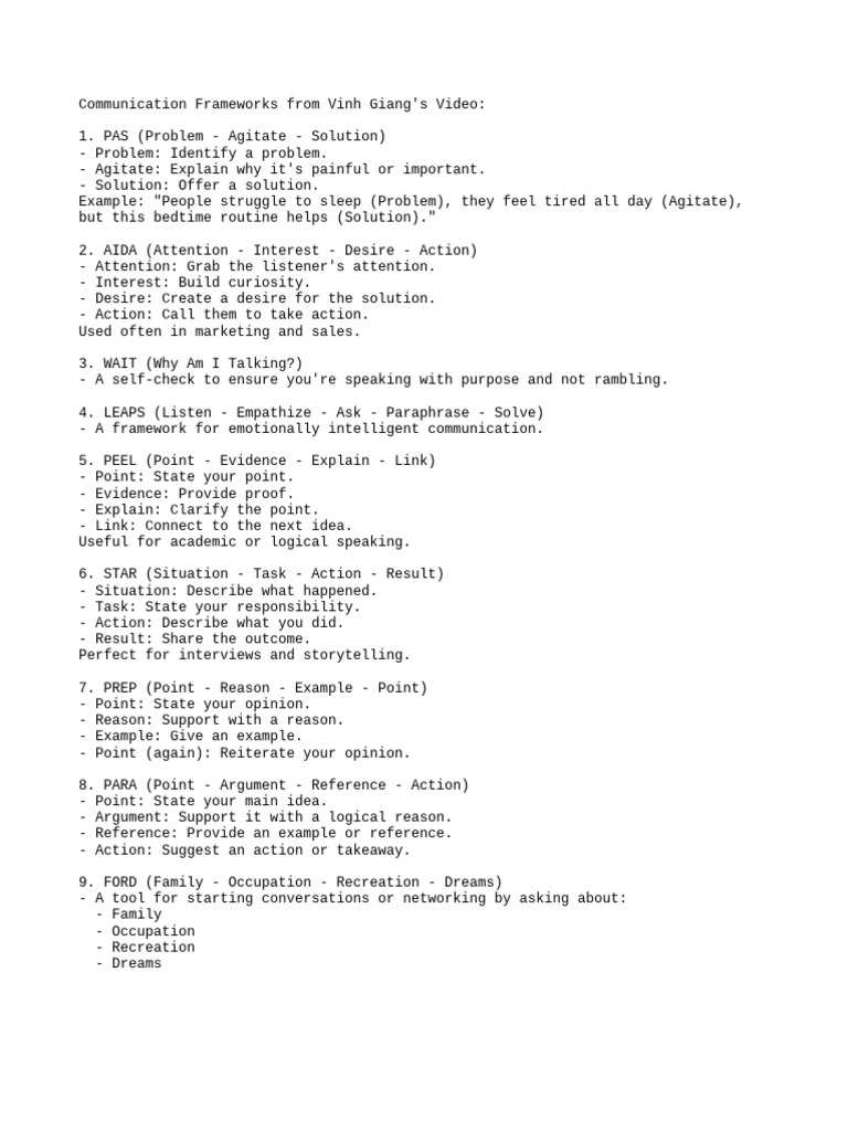 Communication Frameworks Overview | PDF