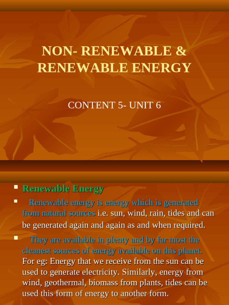 A2018003884 16645 24 2018 Renewable and Non - Remewable Energy | PDF ...