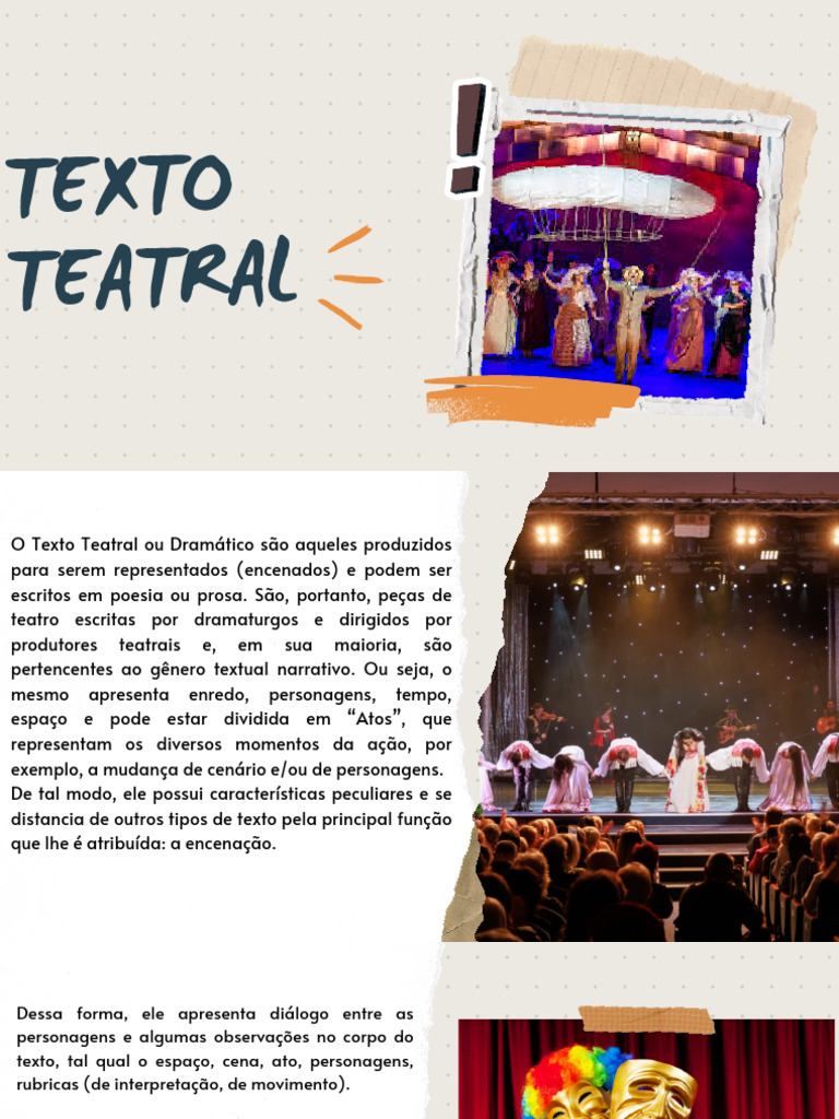 Elementos do Texto Teatral e Sua História | PDF | Teatro