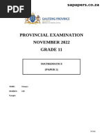 Grade 11 Mathematics Exam Paper 2025 | PDF | Interest | Quadratic Equation