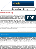 Anti Derivative of Log