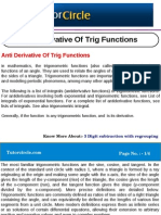 Anti Derivative of Trig Functions