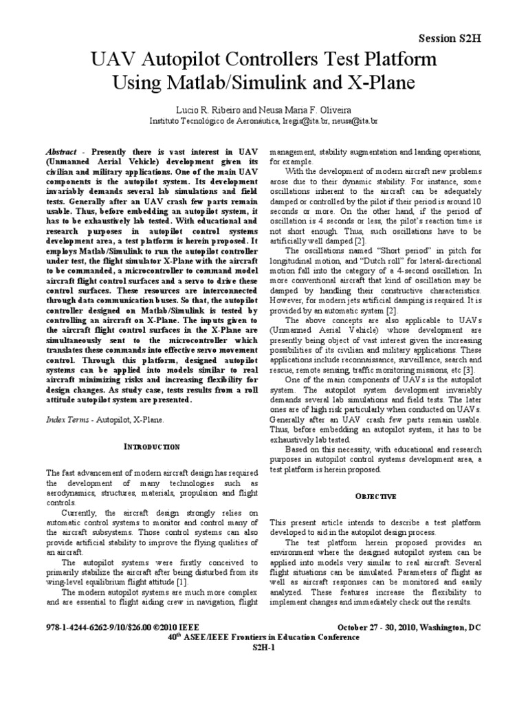 Boeing Autopilot Design PDF Unmanned Aerial Vehicle Flight