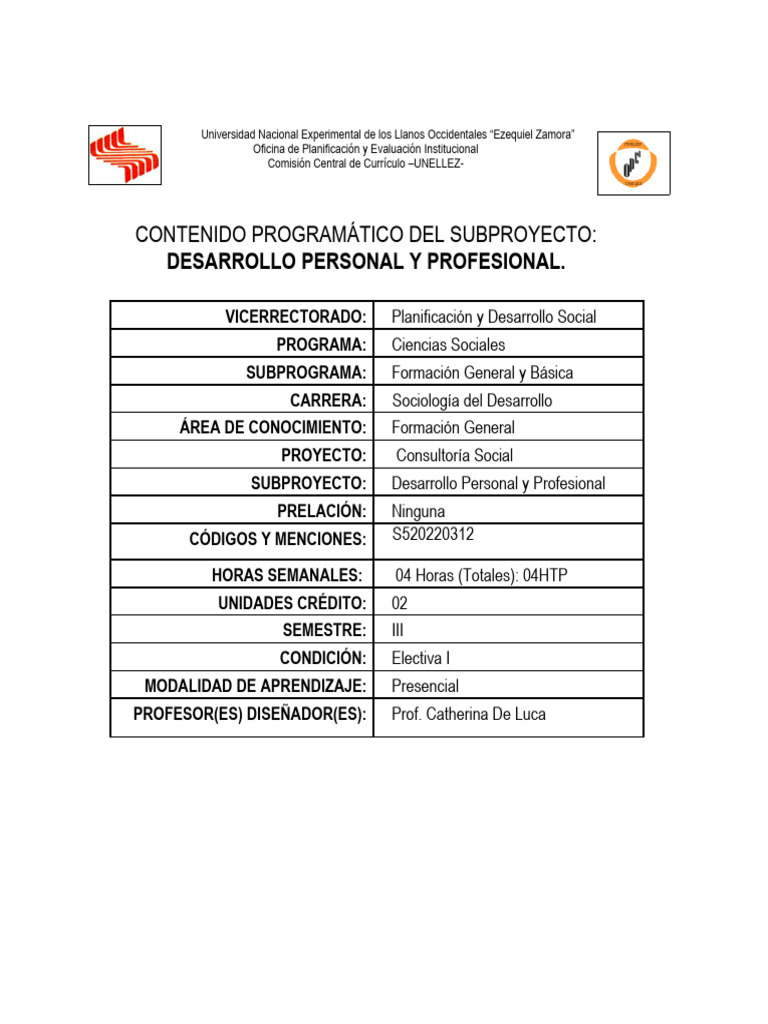Desarrollo Personal y Profesional en Sociología | PDF | Maestros ...