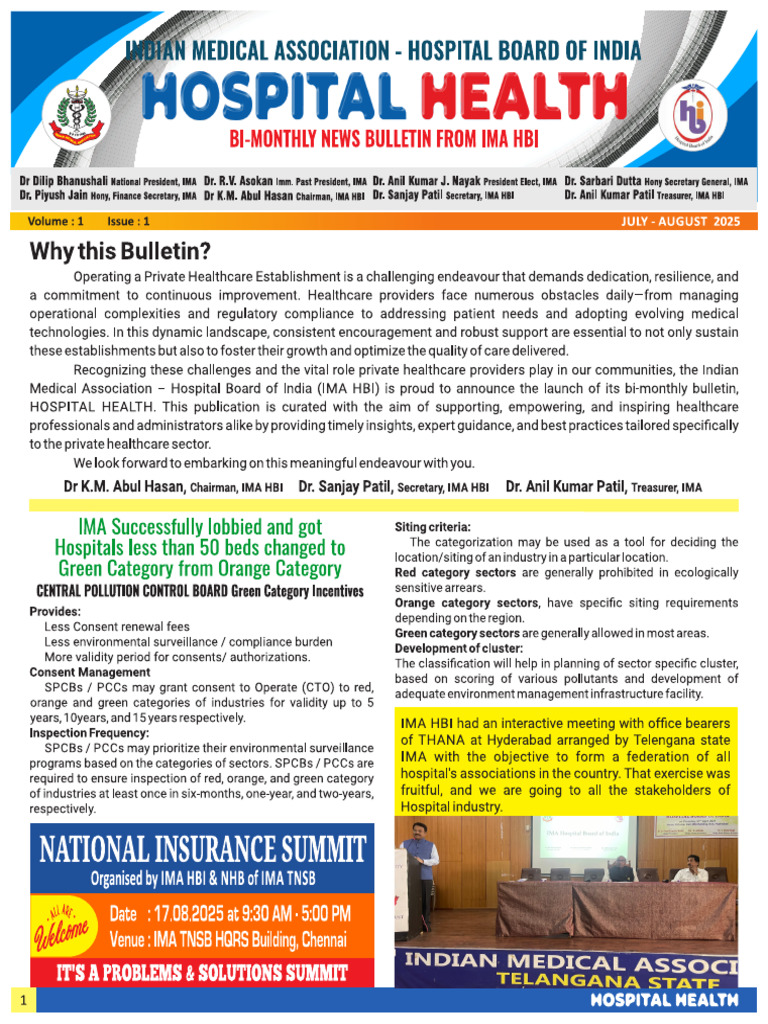 Hospital Health Bulletin July 2025 | PDF