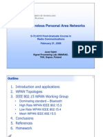 WPAN - Wireless Personal Area Networks