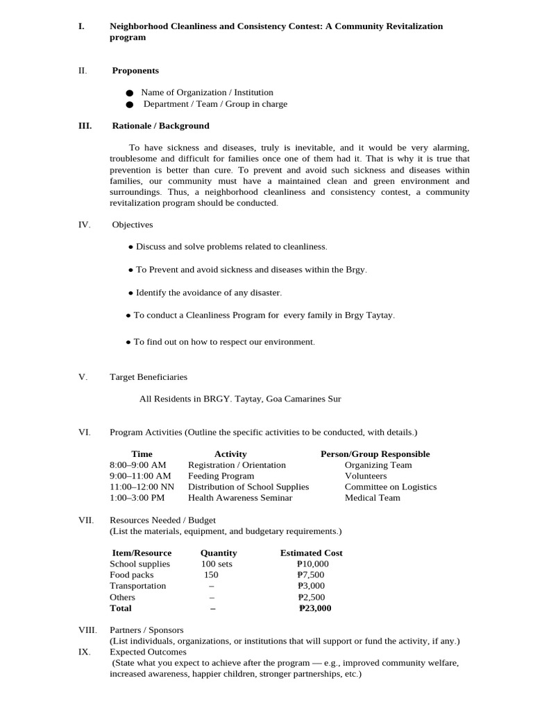 Outreach Proposal Sample | PDF