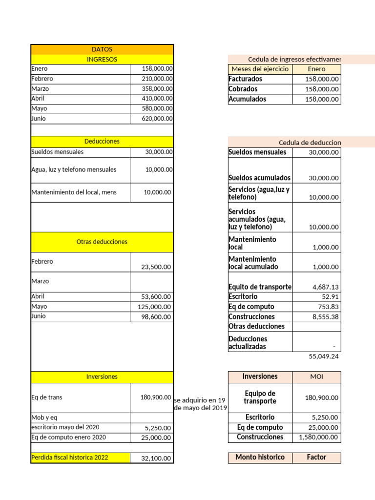 Cálculo del ISR y Deducciones Fiscales | PDF | Impuesto sobre la renta ...